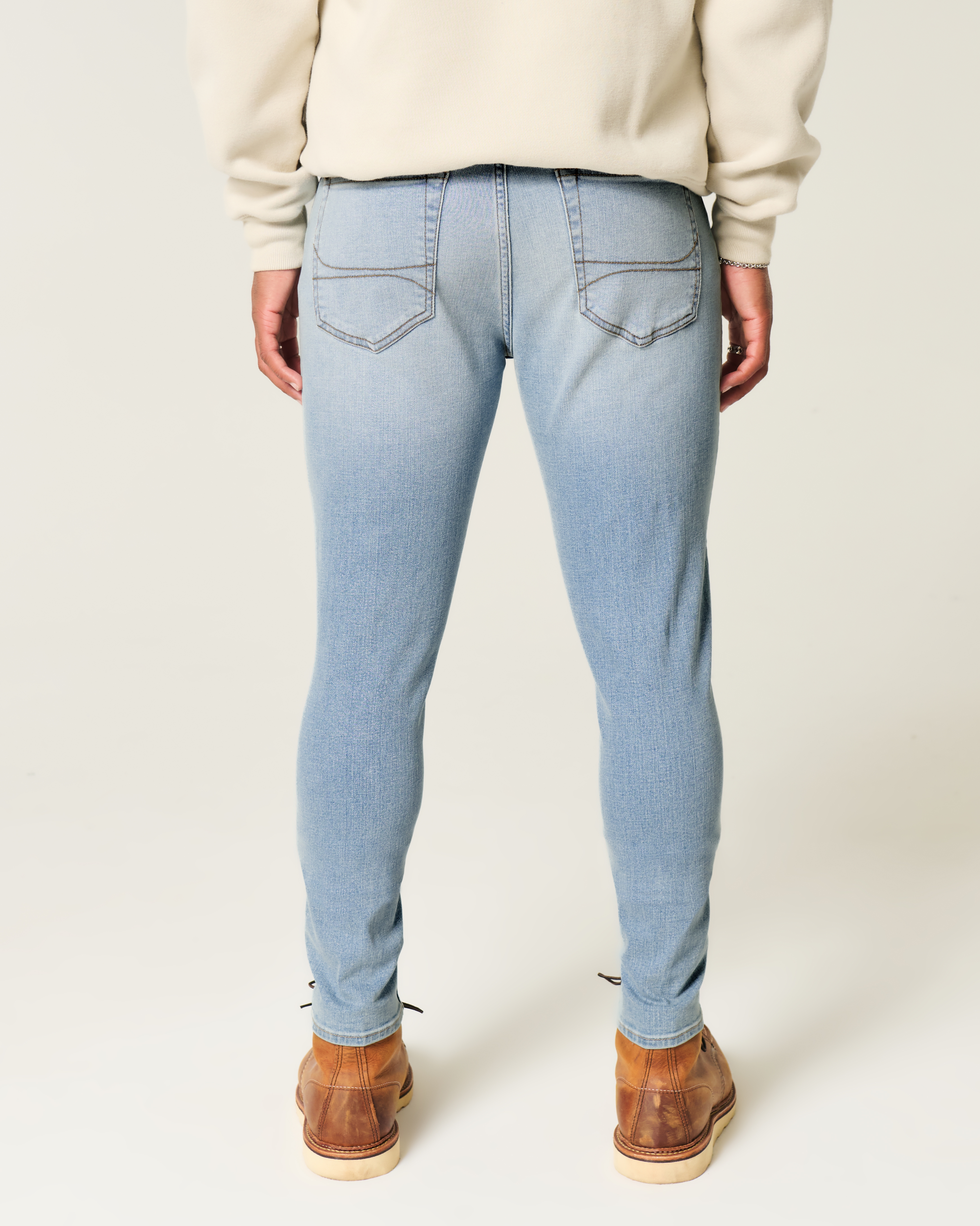 Light Wash Athletic Skinny Jeans