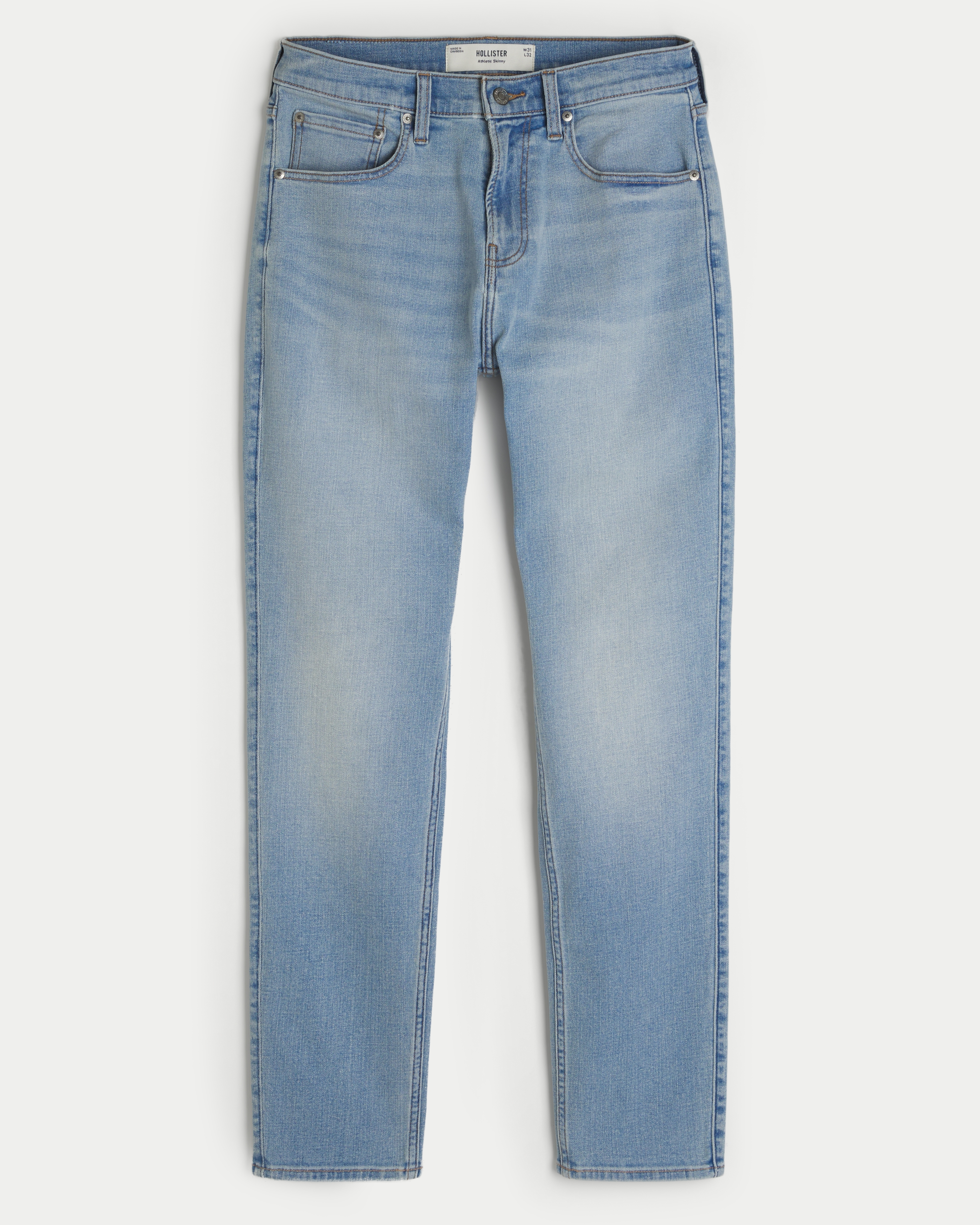 Light Wash Athletic Skinny Jeans