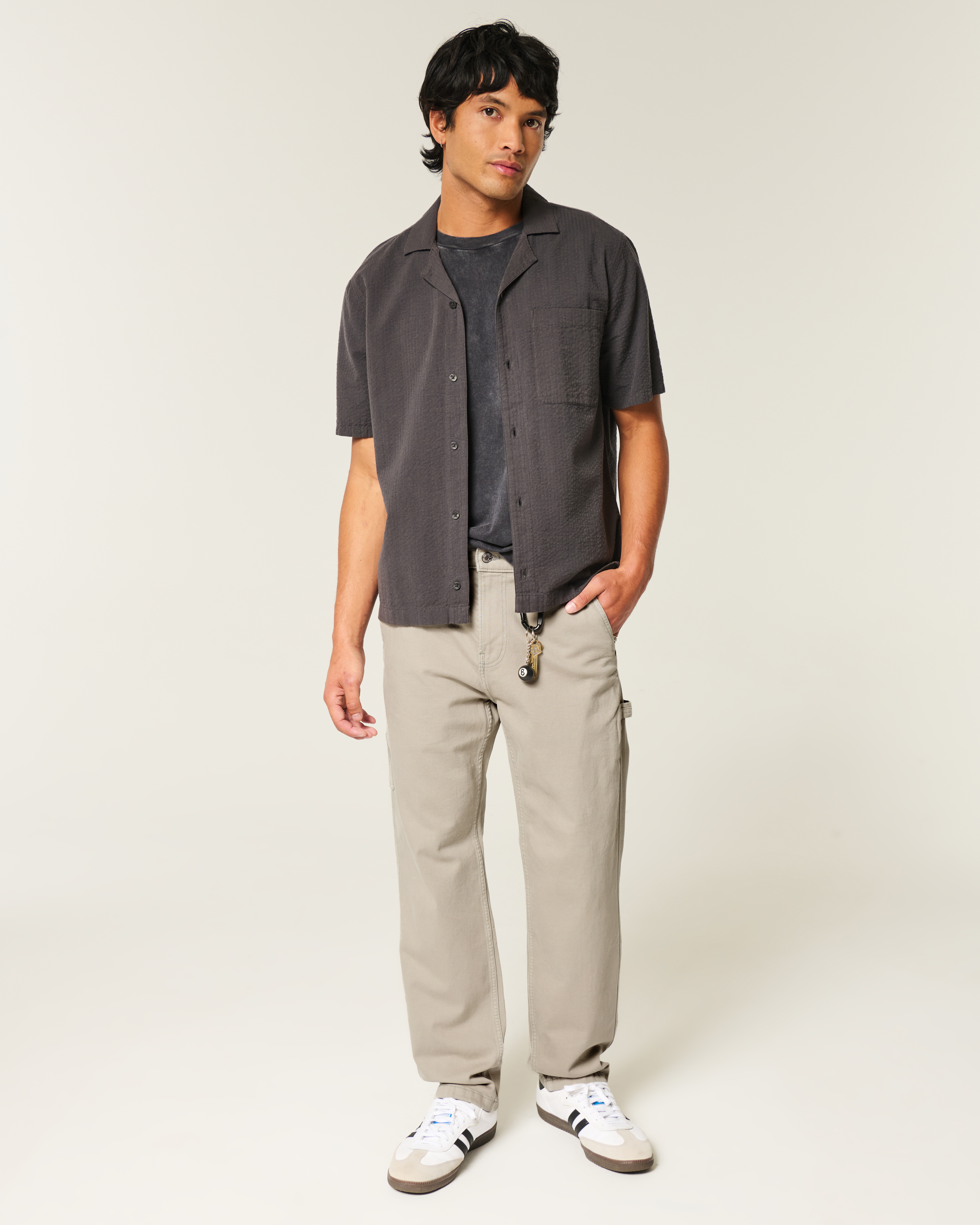 Embroidered Loose Painter Jeans