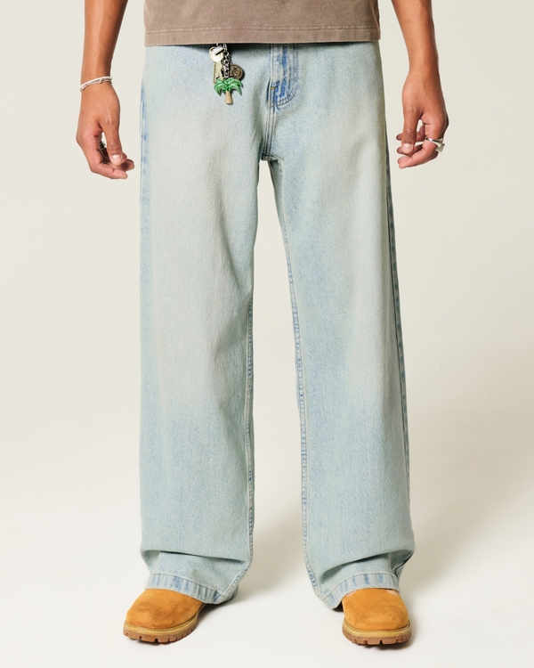 Light Wash Super Baggy Jeans, Tinted Light view 2
