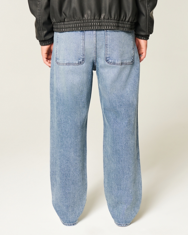 Medium Wash Baggy Jeans