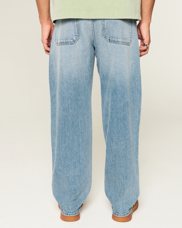 Medium Wash Skater Baggy Jeans