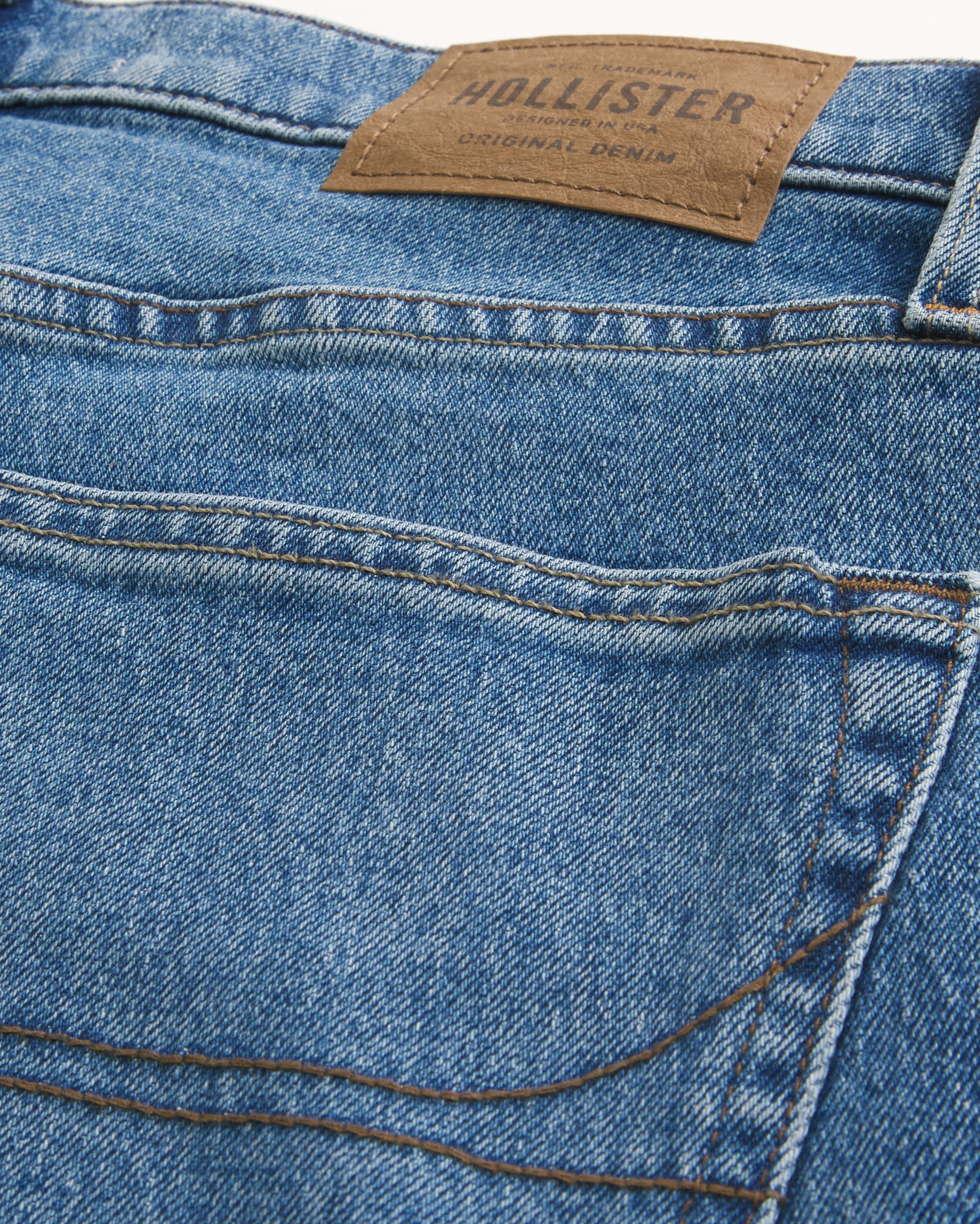 Medium Wash Slim Straight Jeans