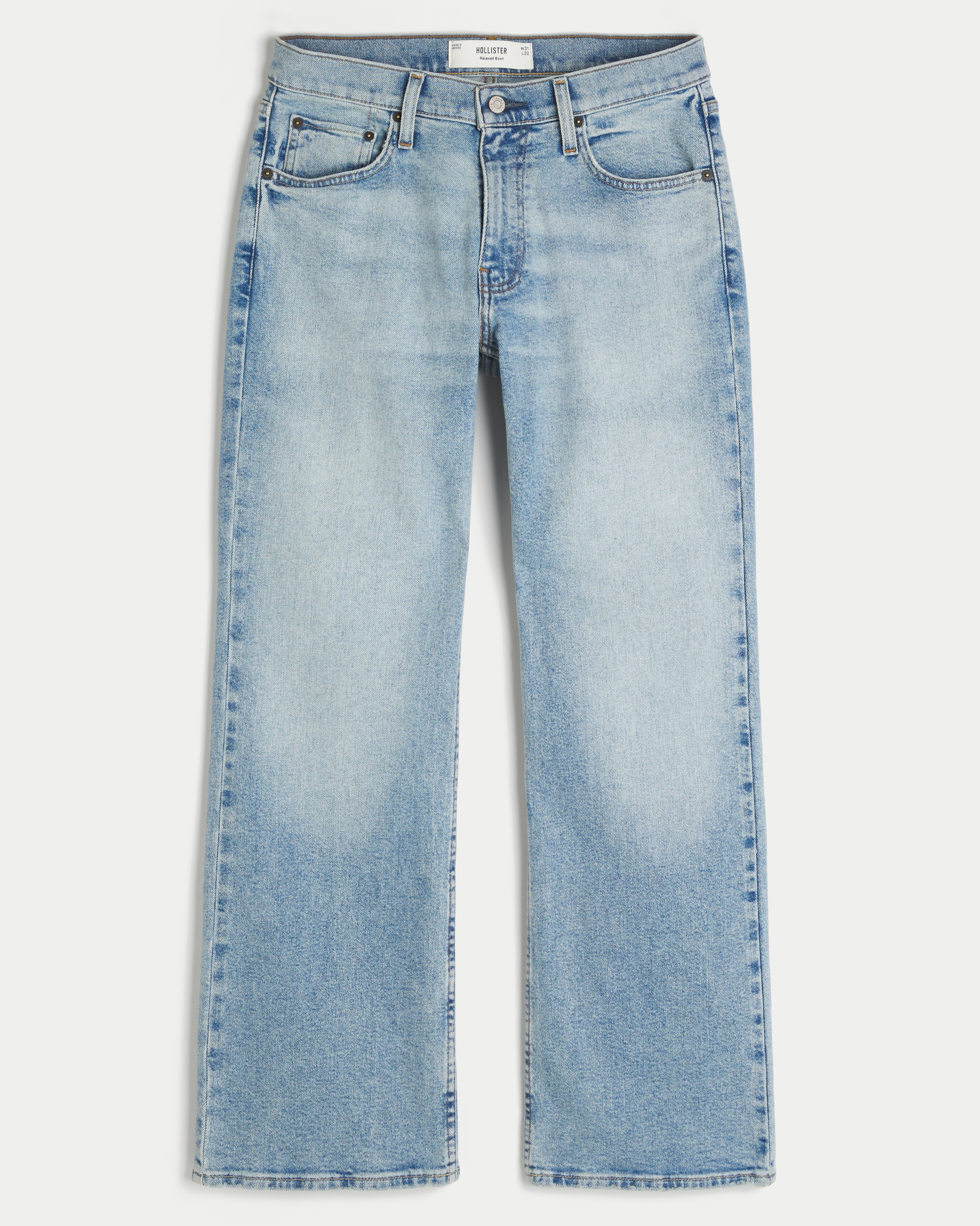 Light Wash Relaxed Boot Jeans