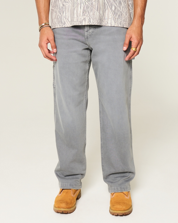 Baggy Painter Jeans, Washed Gray view 2