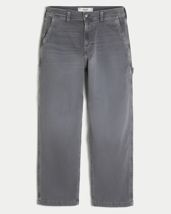 Baggy Painter Jeans, Washed Gray view 1