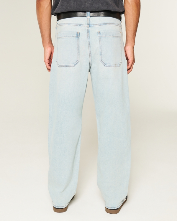 Light Wash Playing Card Graphic Skater Baggy Jeans