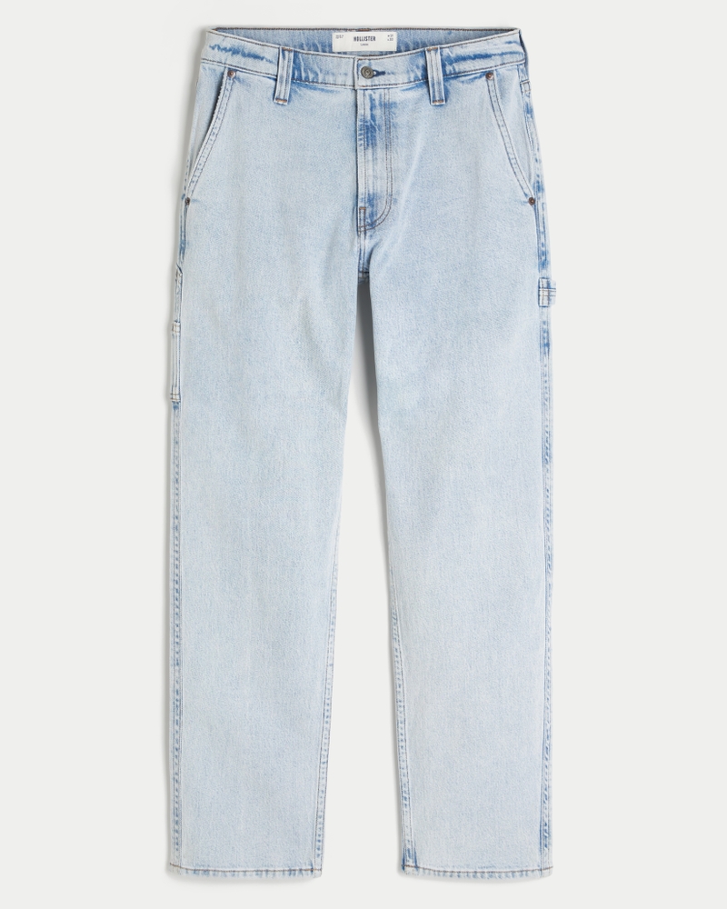 Men's Light Wash Loose Painter Jeans | Men's Bottoms | HollisterCo.com