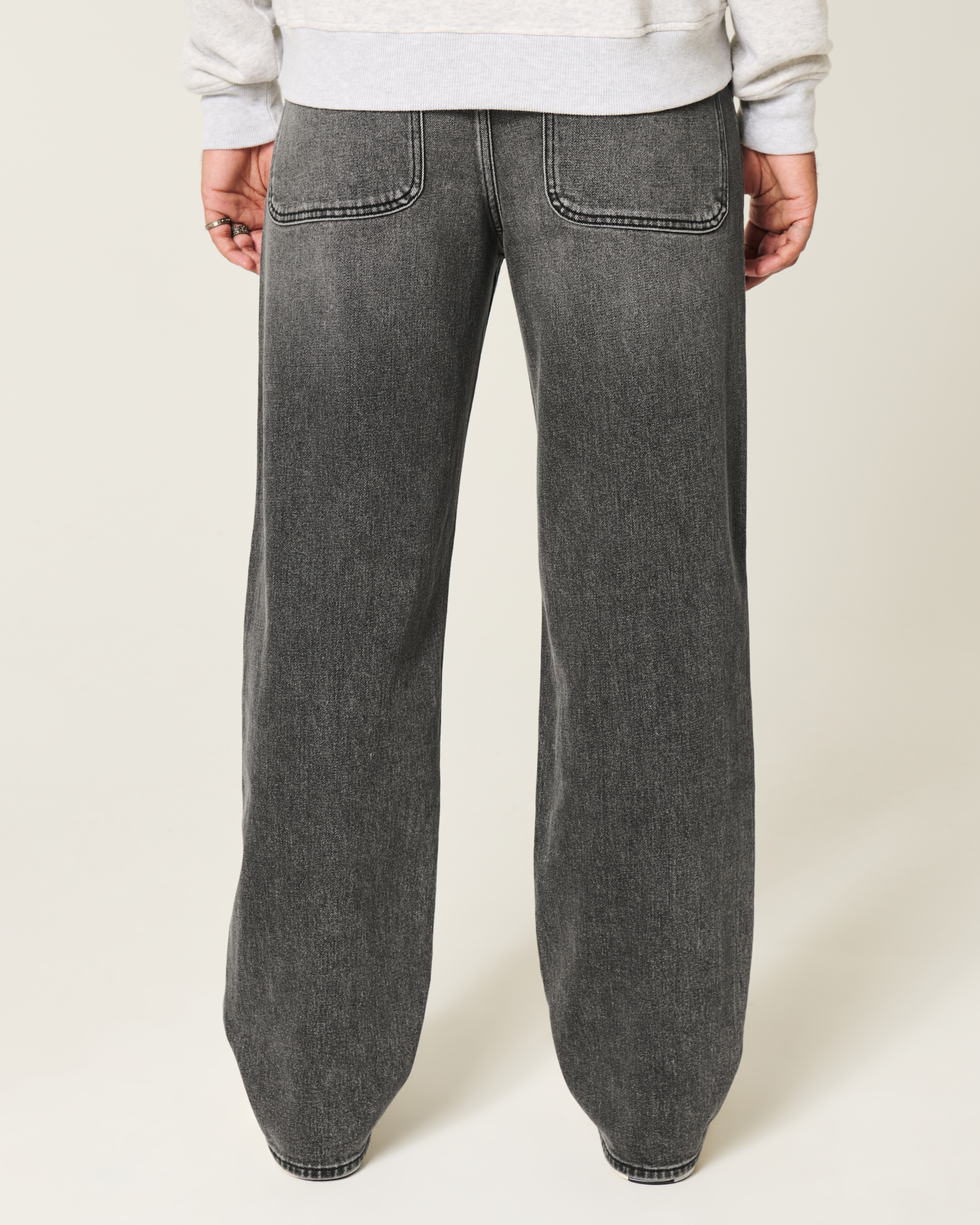 Washed Black Star Graphic Baggy Jeans