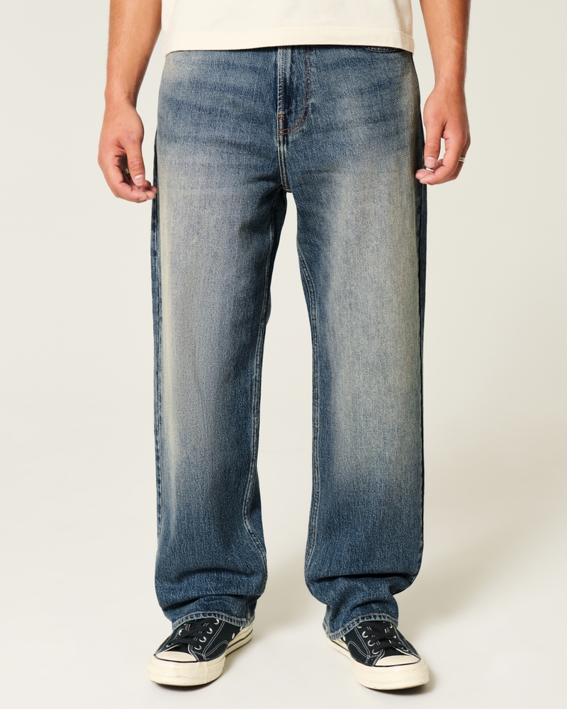 Medium Wash Baggy Jeans