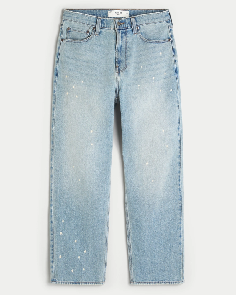 Bleached Light Wash Baggy Jeans