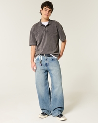 Medium Wash Super Baggy Jeans