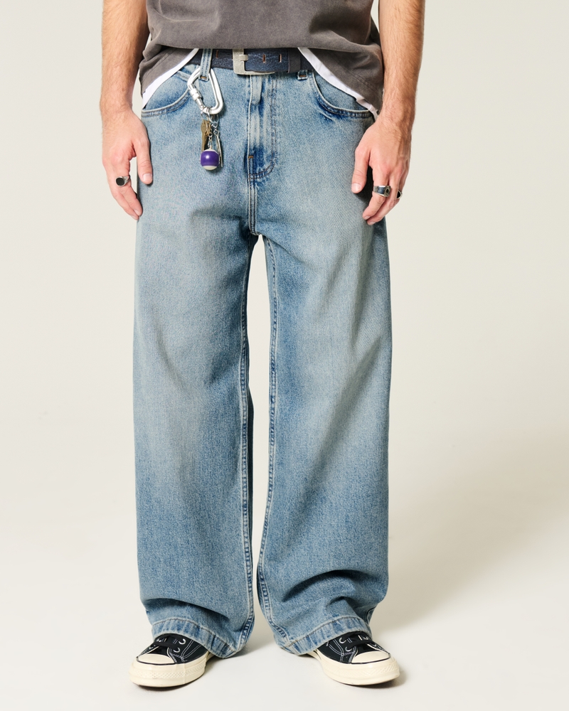 Medium Wash Super Baggy Jeans