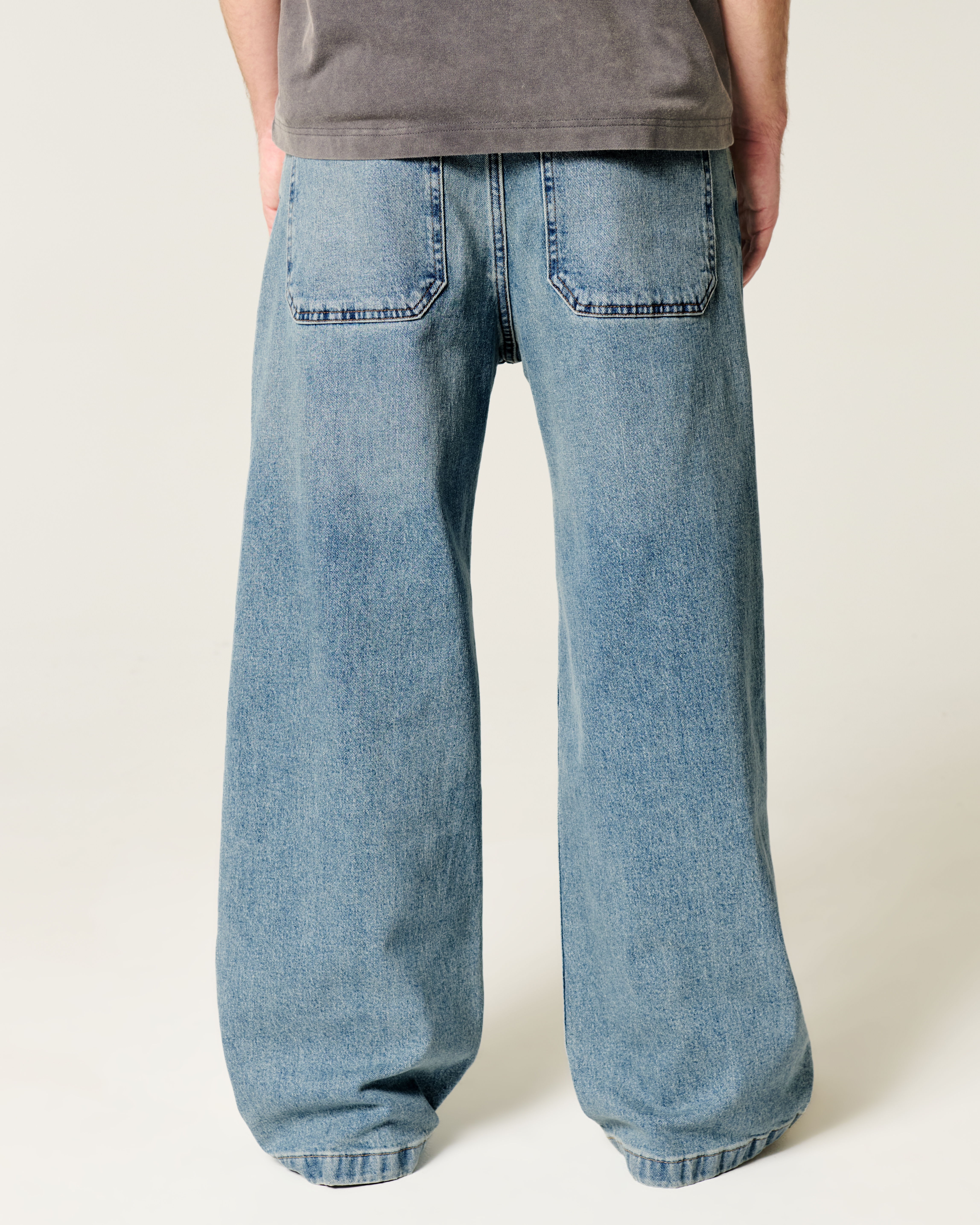 Medium Wash Super Baggy Jeans
