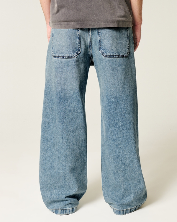 Medium Wash Super Baggy Jeans