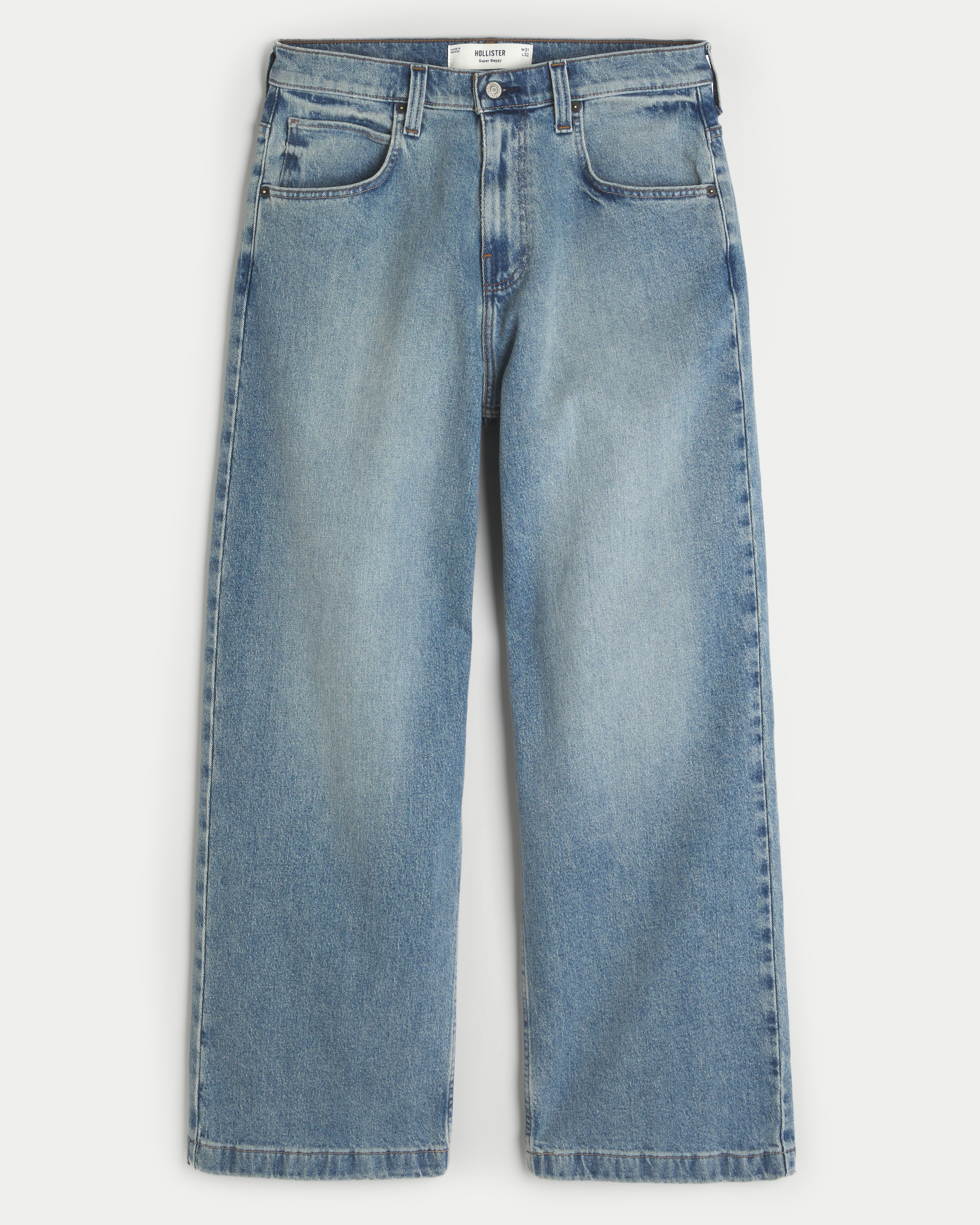Medium Wash Super Baggy Jeans