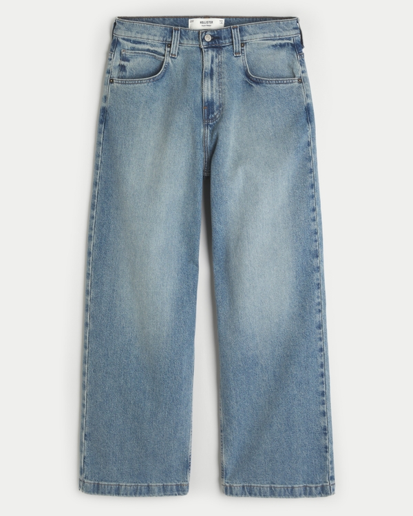 Medium Wash Super Baggy Jeans, Tinted Medium view 1