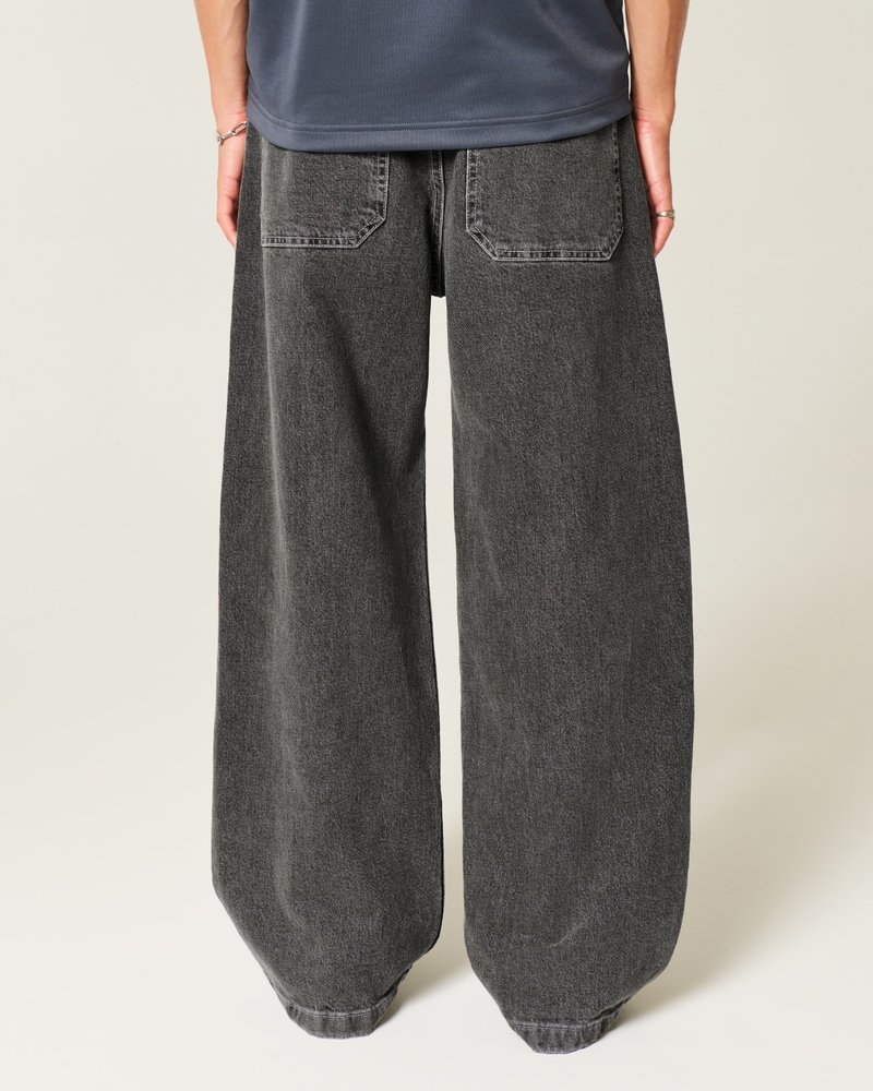 Washed Black Super Baggy Jeans