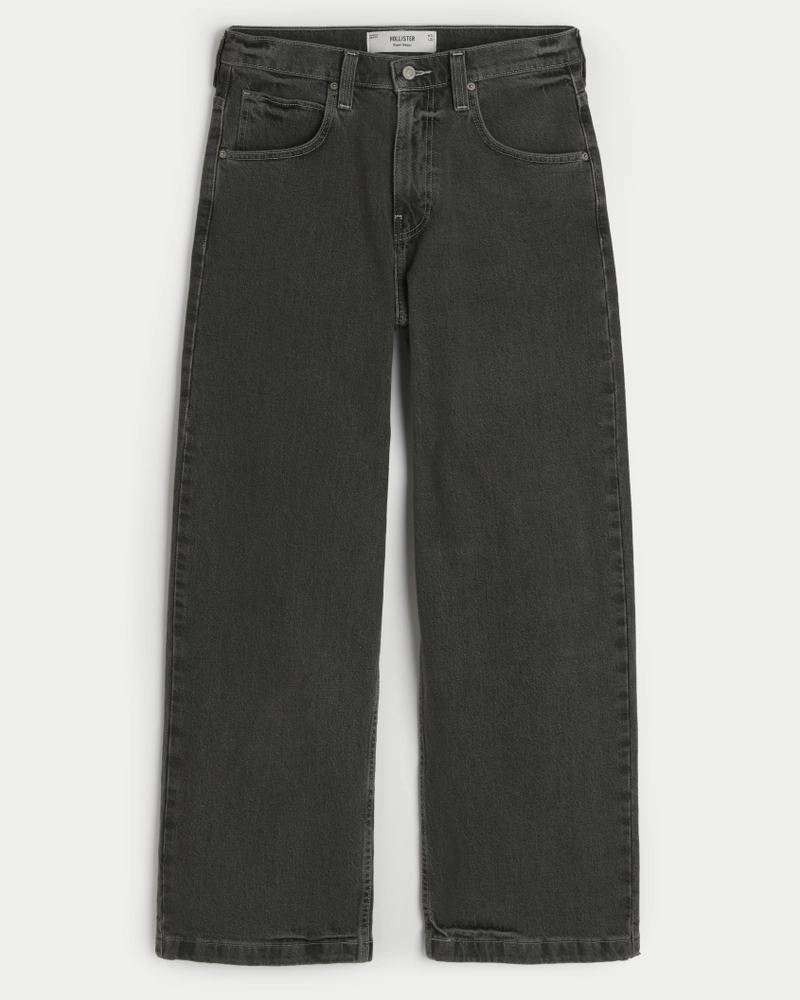 Washed Black Super Baggy Jeans
