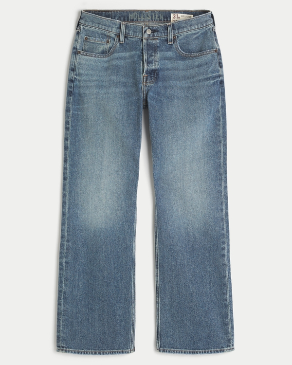 Hermosa Medium Wash Relaxed Bootcut Jeans, Medium view 1