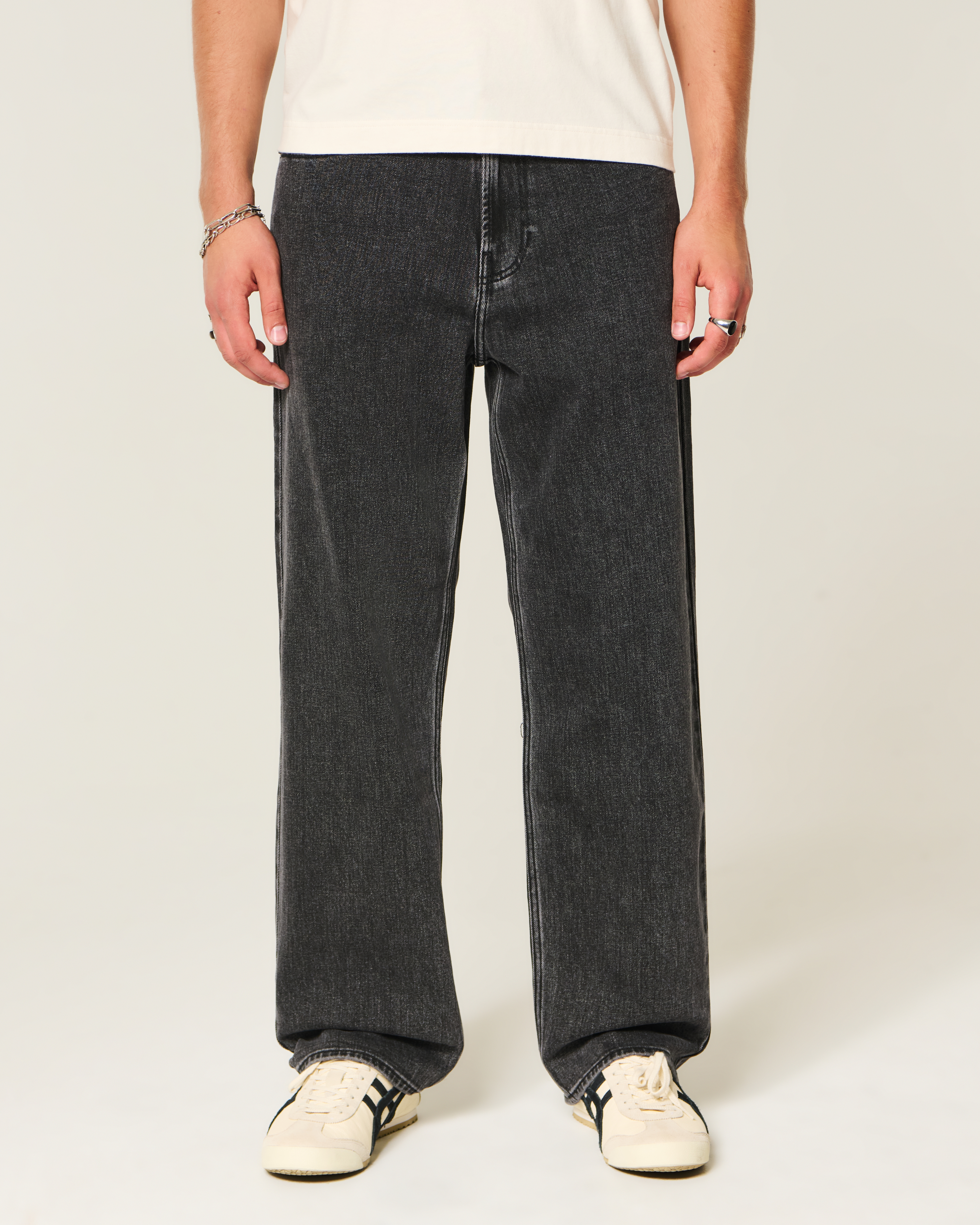 Washed Black Baggy Jeans