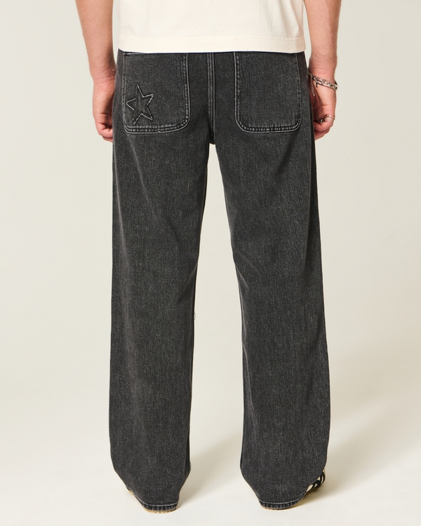 Washed Black Baggy Jeans