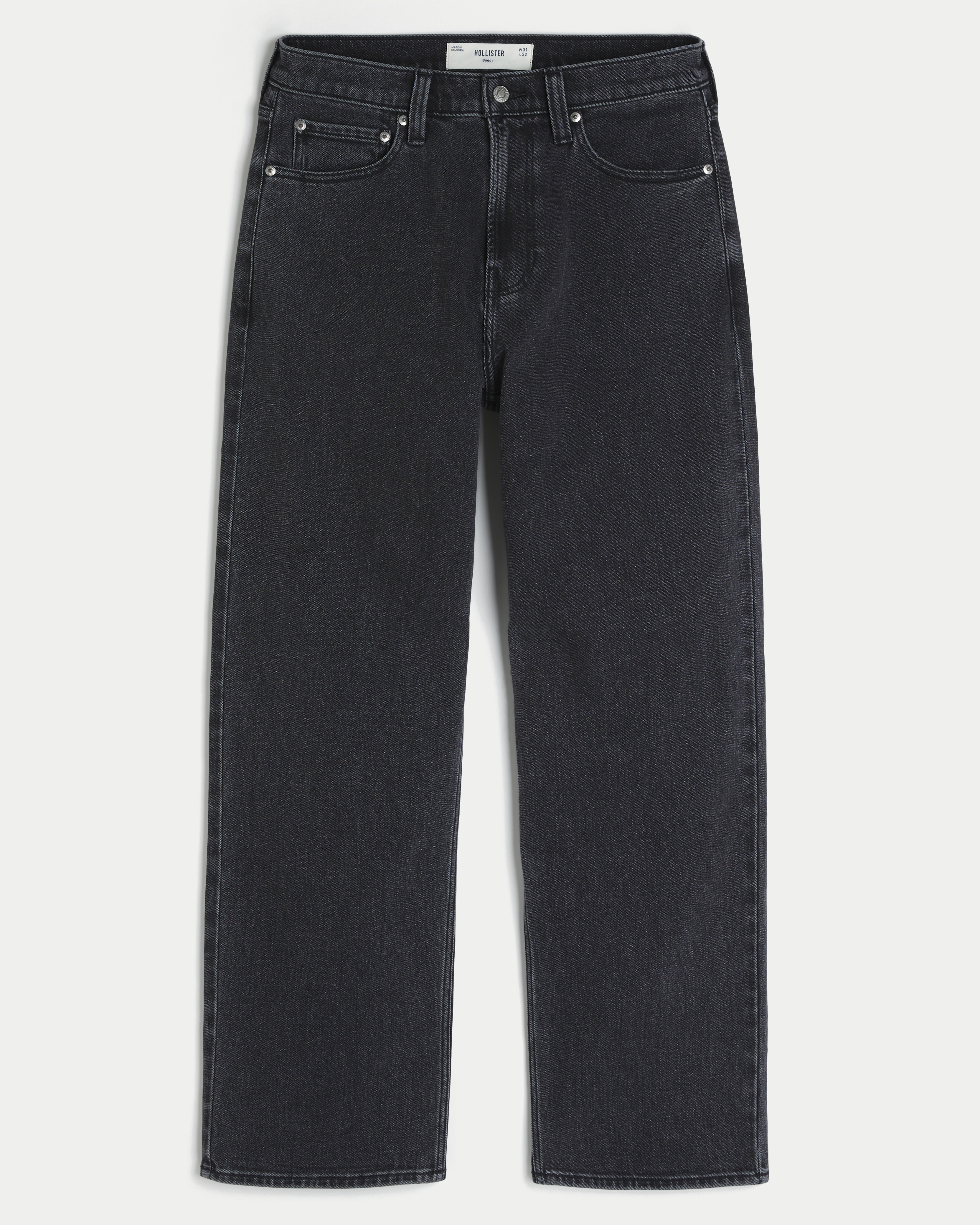 Washed Black Baggy Jeans