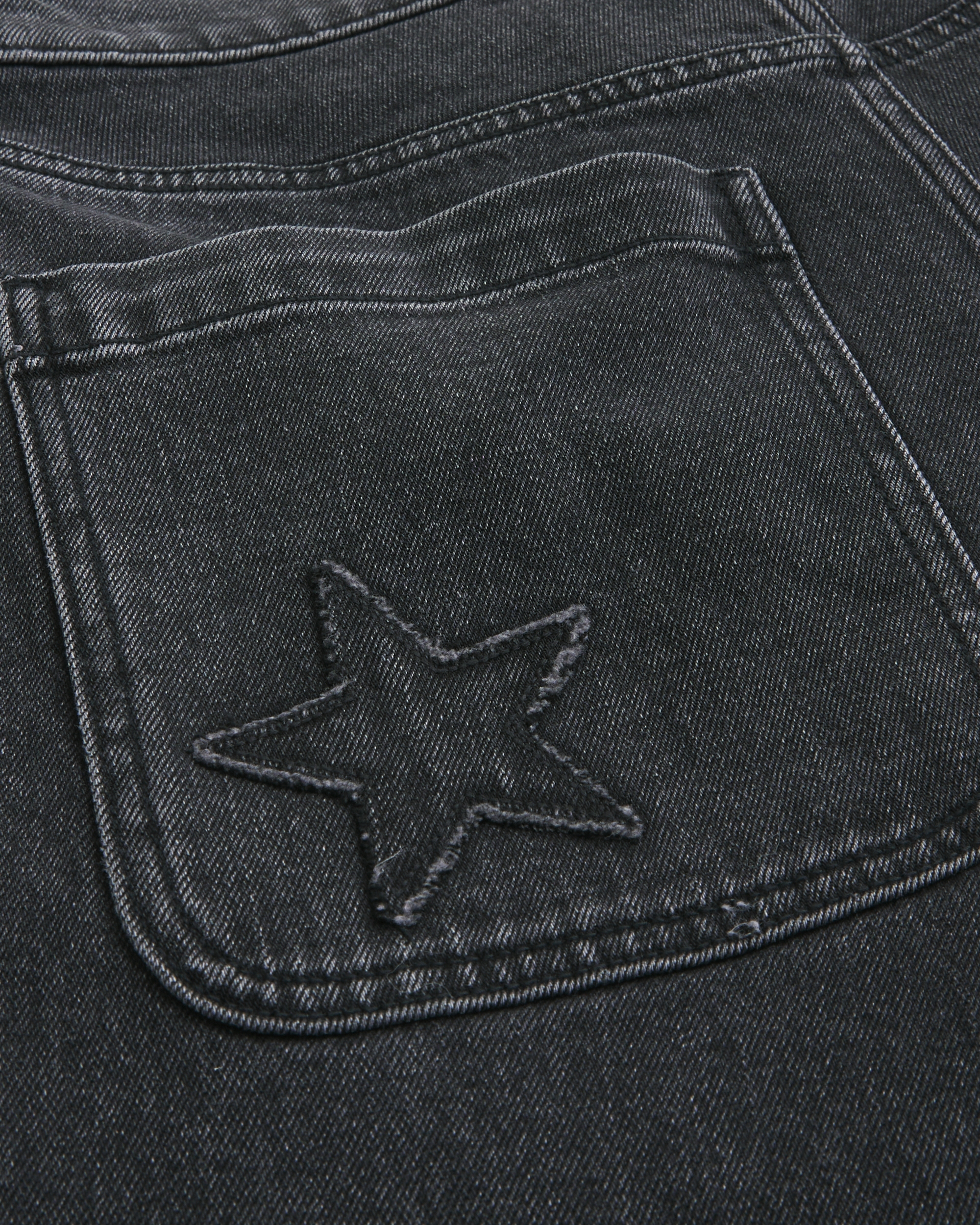 Washed Black Baggy Jeans