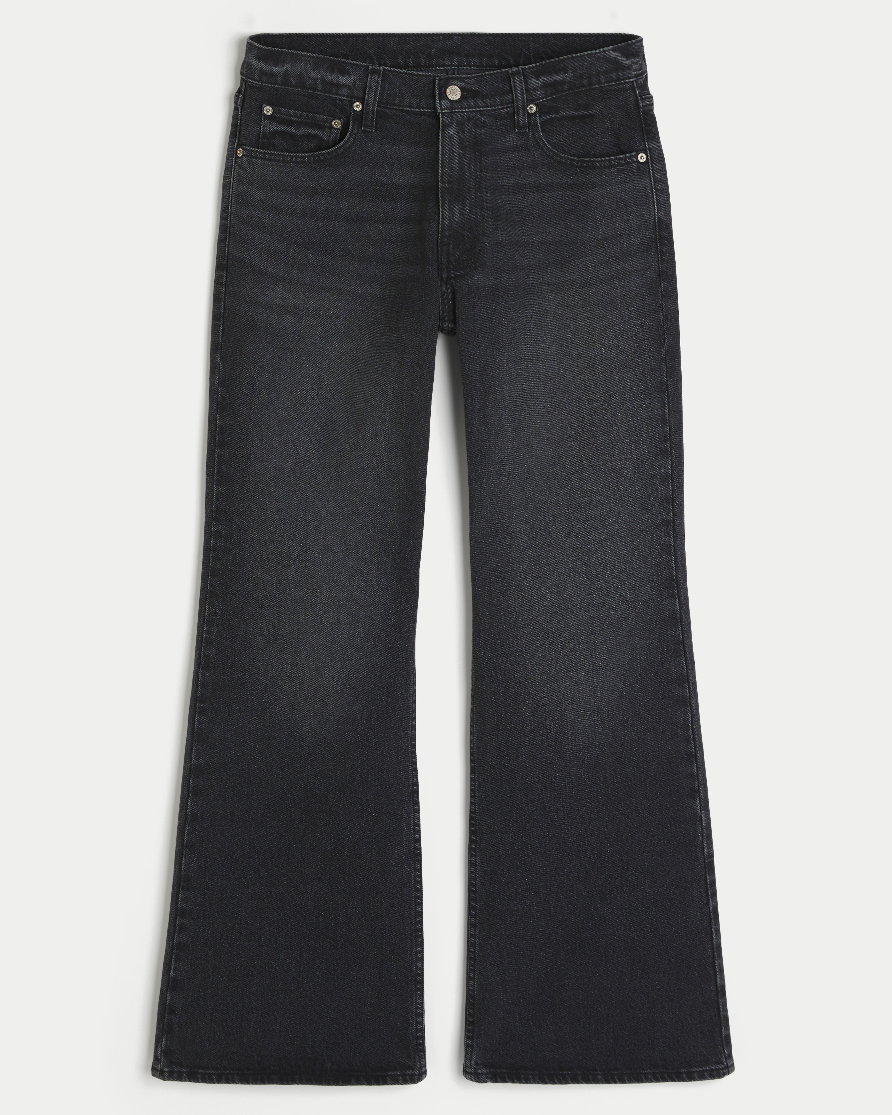 Washed Black Flare Jeans