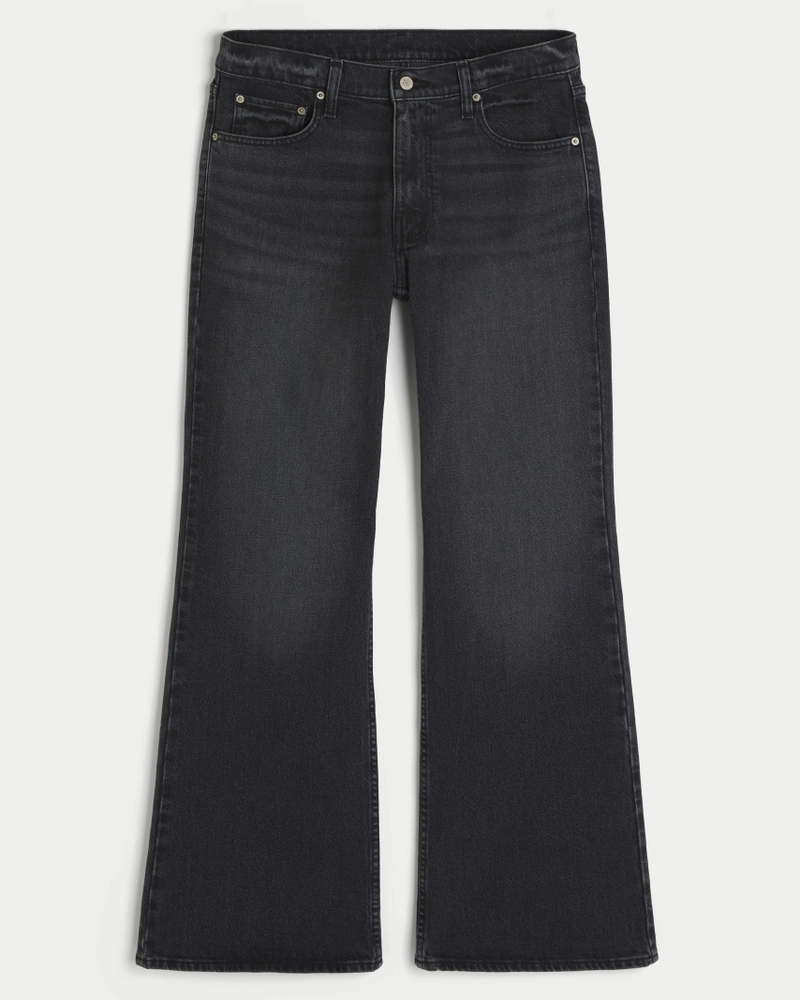 Washed Black Flare Jeans