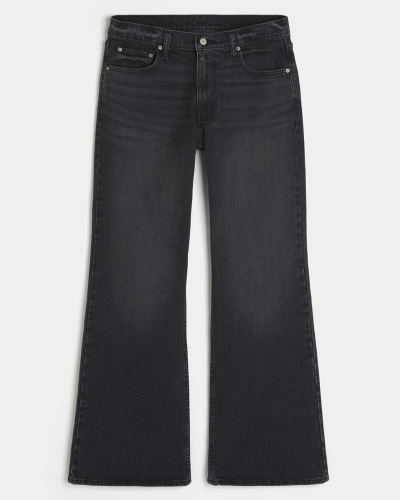 Washed Black Flare Jeans