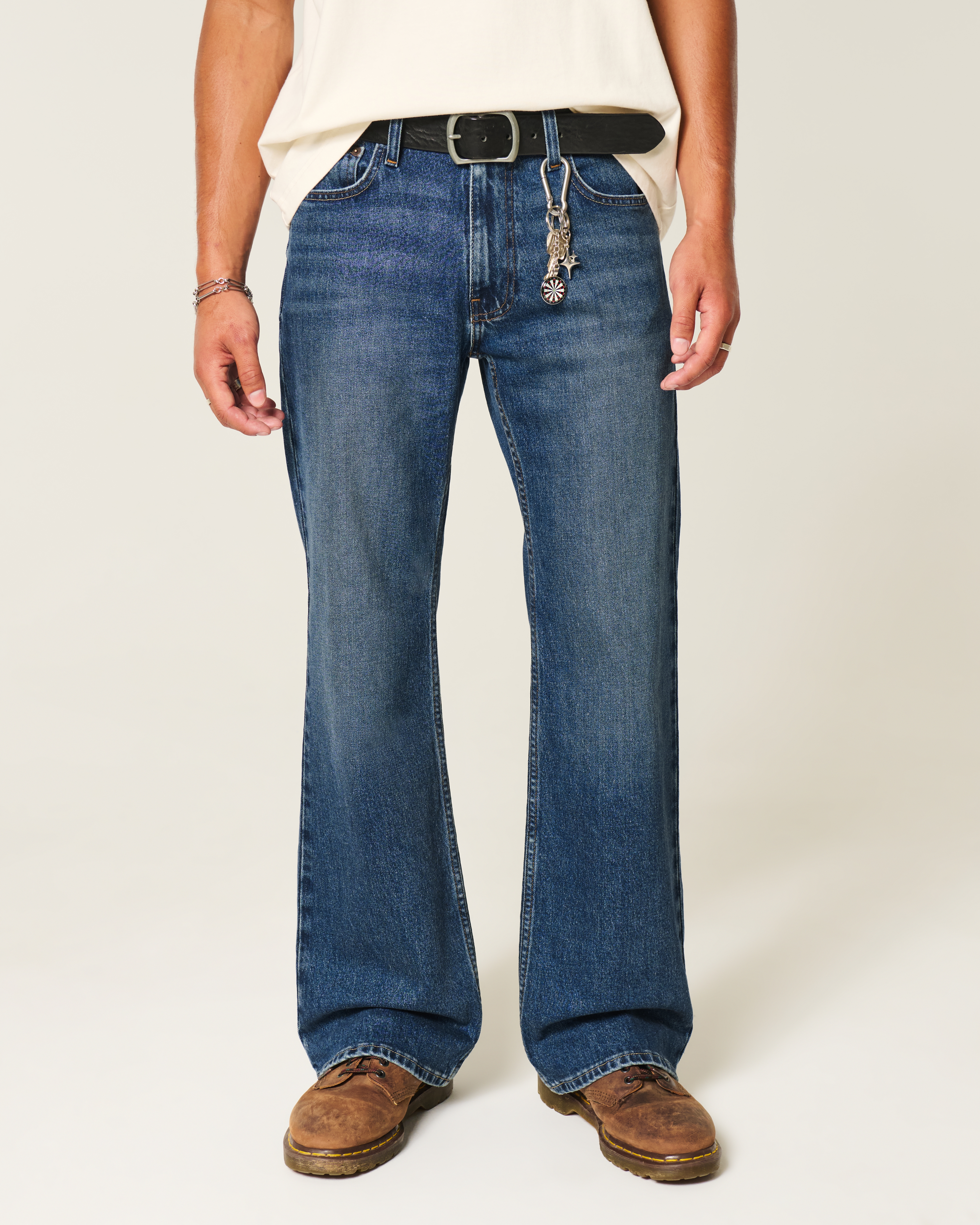 Dark Wash Relaxed Bootcut Jeans