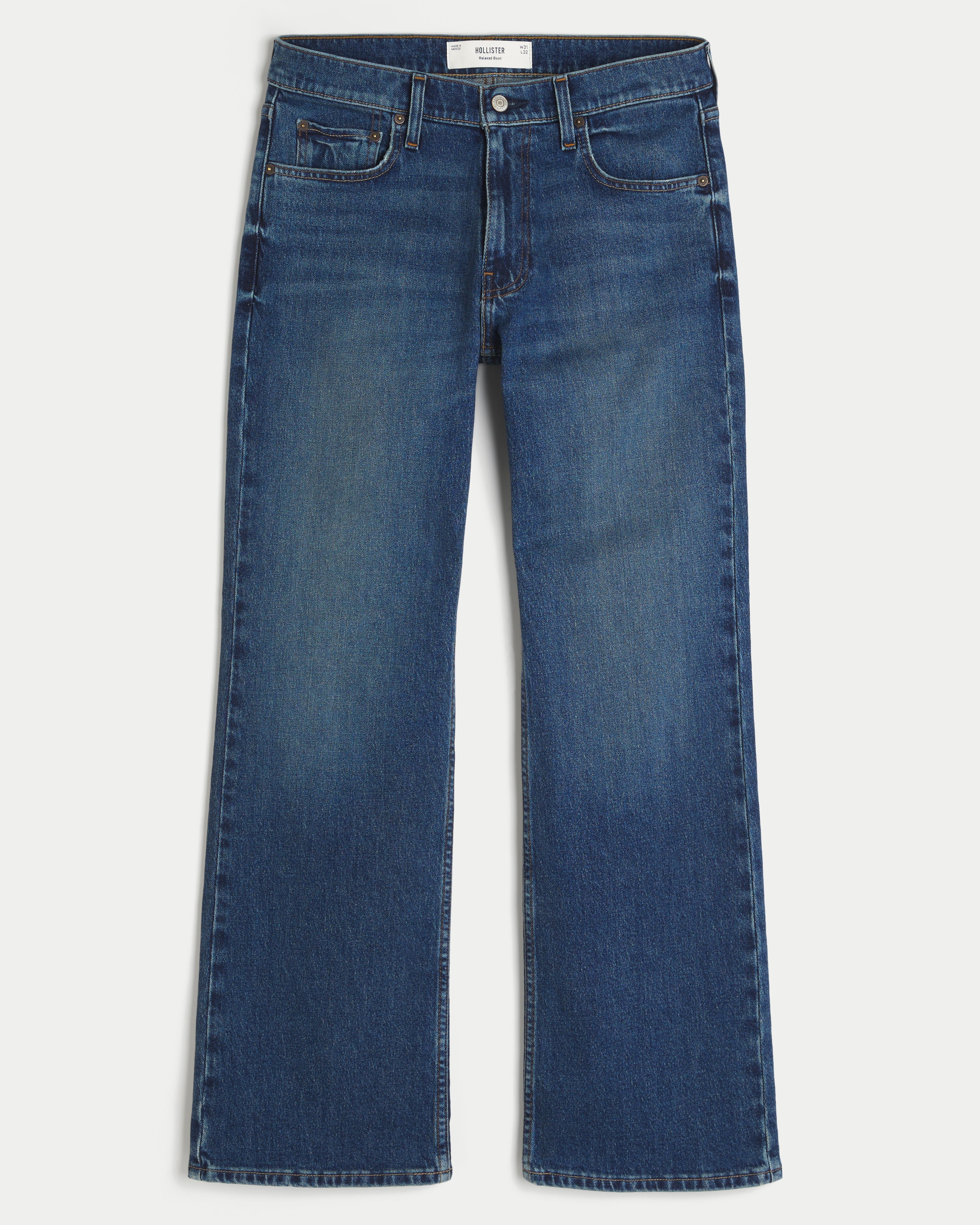 Dark Wash Relaxed Bootcut Jeans