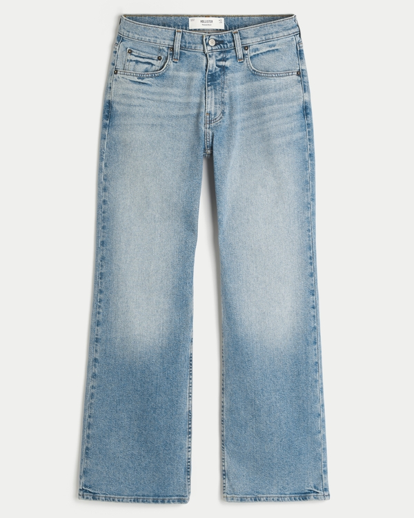 Medium Wash Relaxed Boot Jeans, Medium view 1