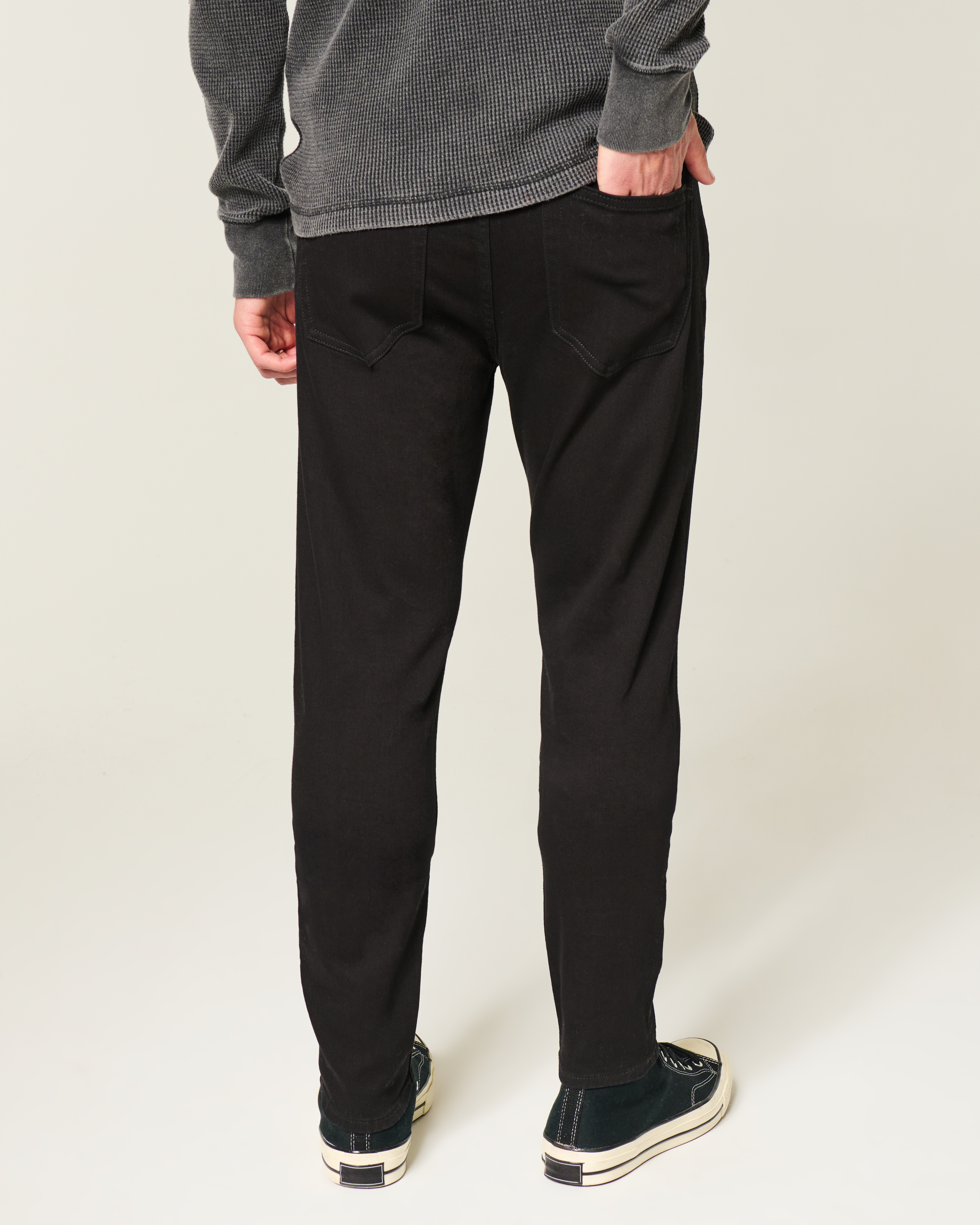 Black No Fade Athletic Skinny Jeans