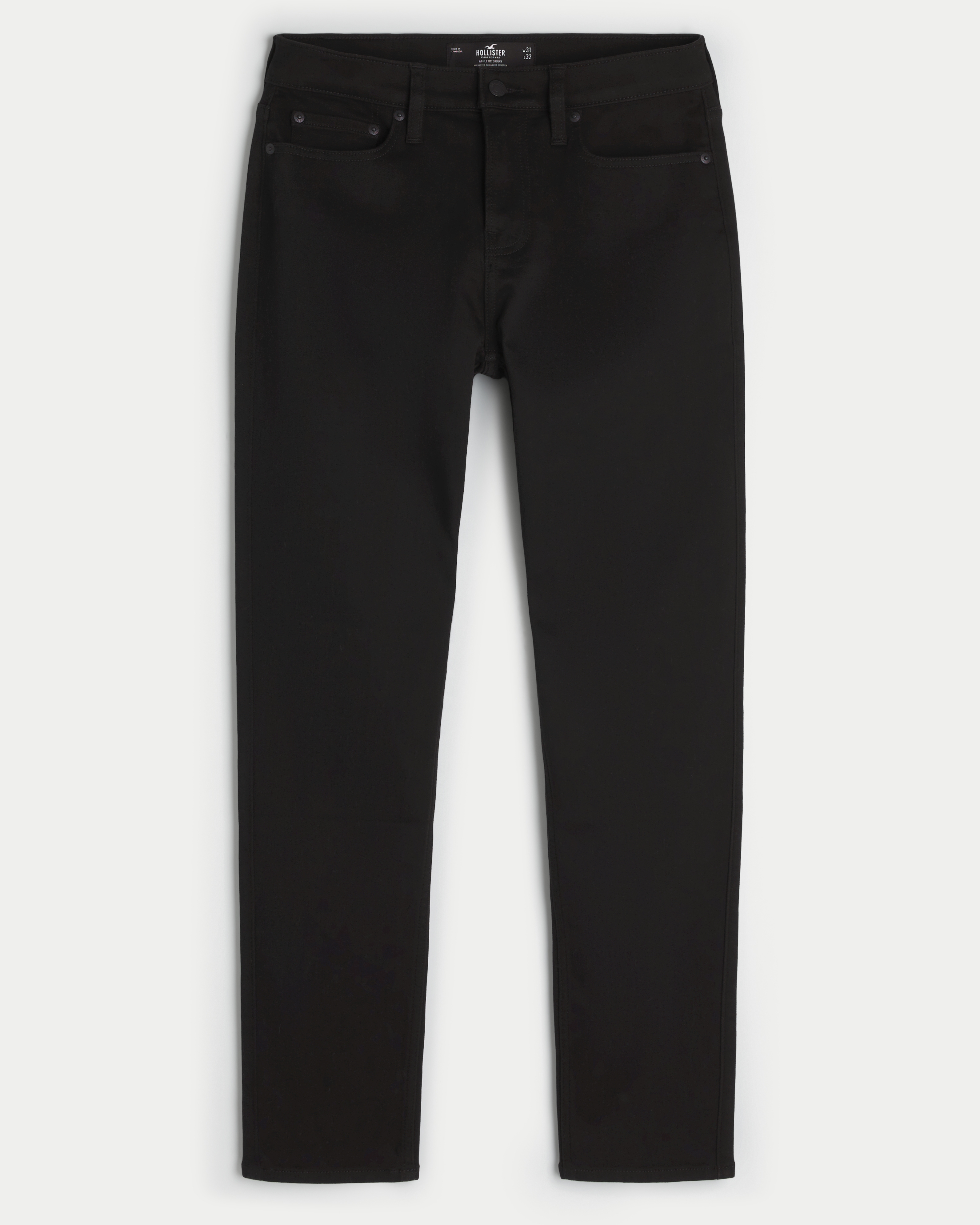 Black No Fade Athletic Skinny Jeans