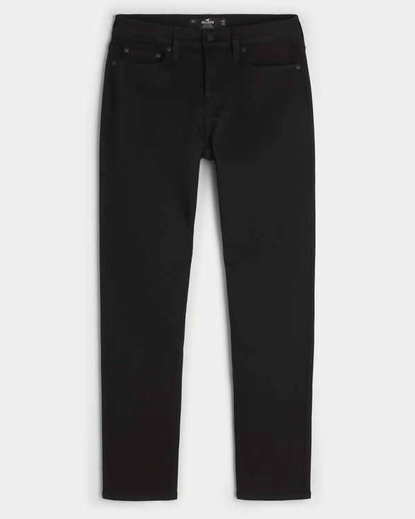 Black No Fade Athletic Skinny Jeans, Black view 1