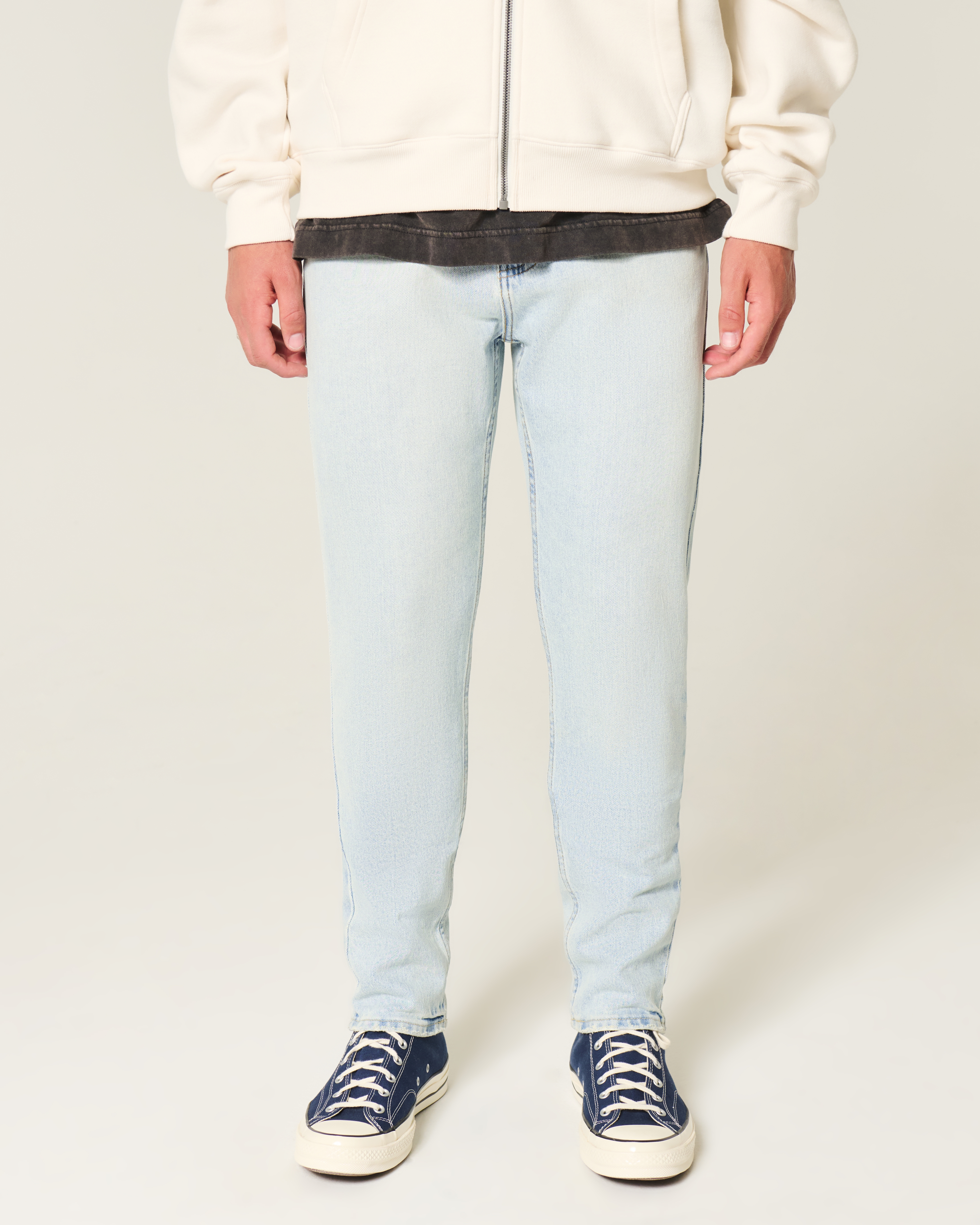 Light Wash Athletic Skinny Jeans