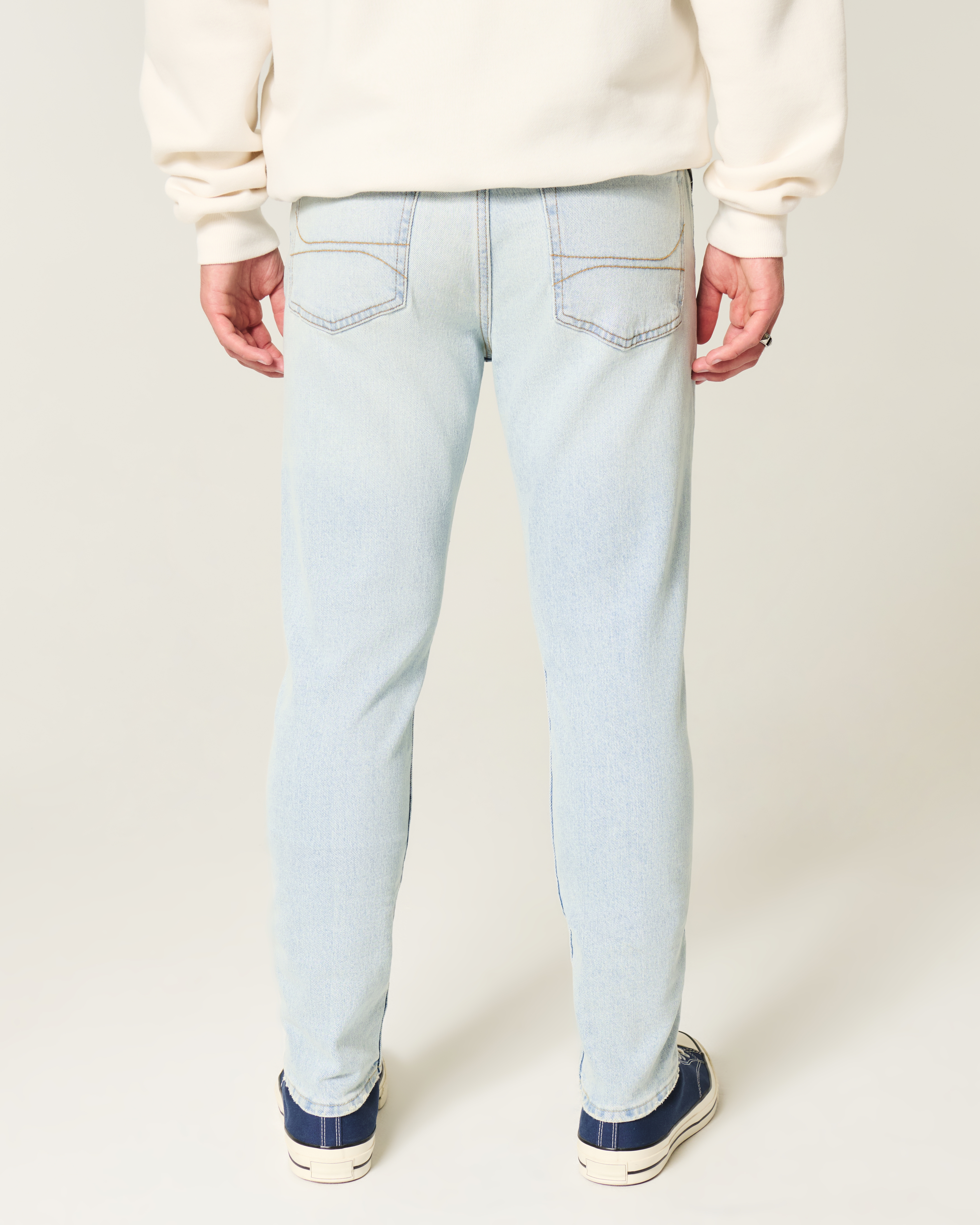 Light Wash Athletic Skinny Jeans