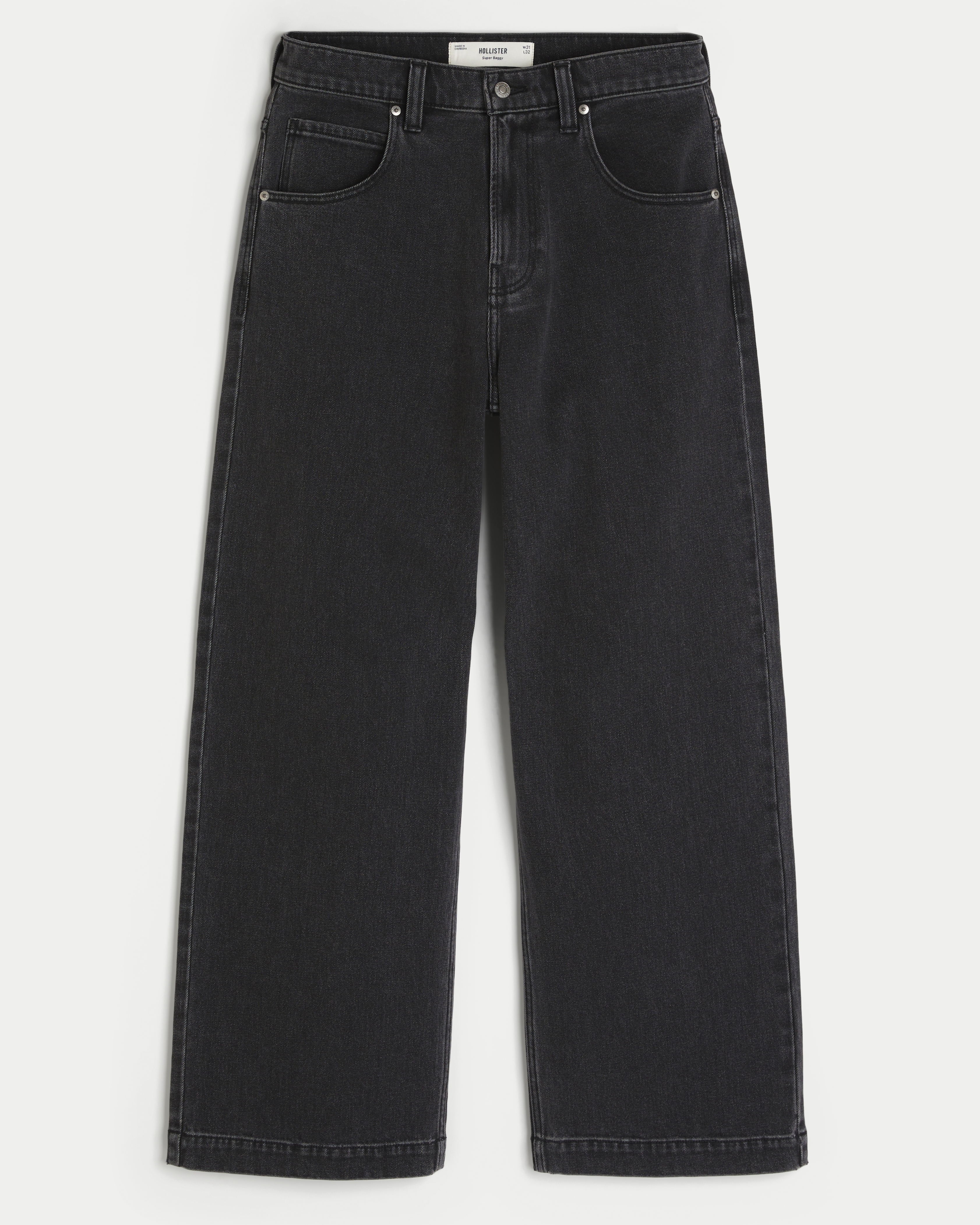 Washed Black Star Graphic Super Baggy Jeans