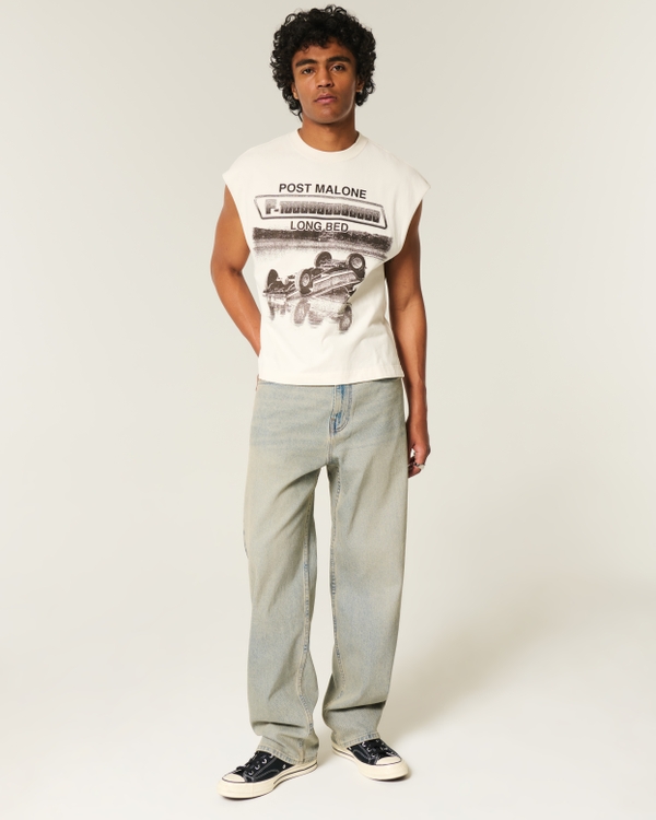 Light Wash Baggy Jeans, Tinted Light view 1