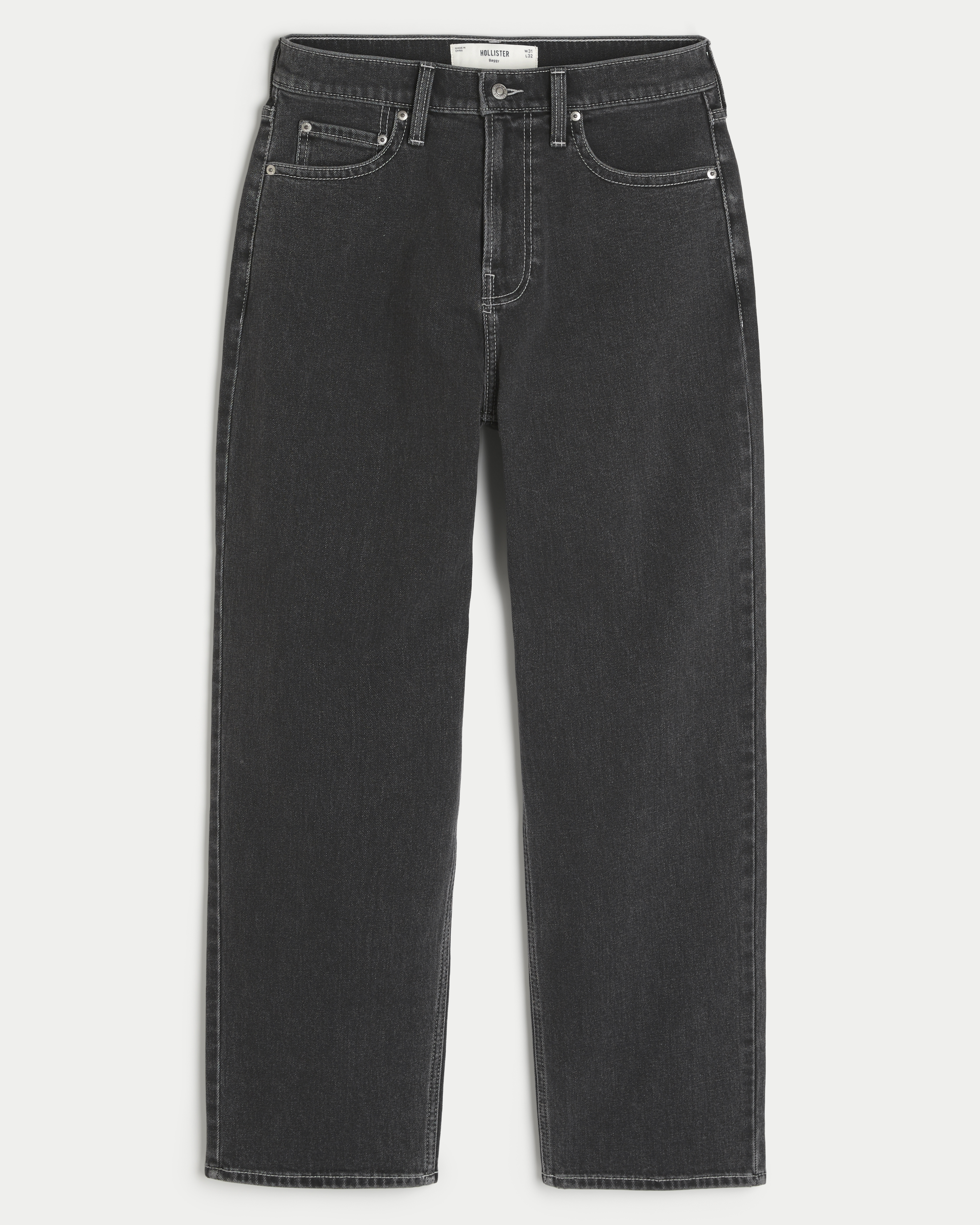 Washed Black Baggy Jeans
