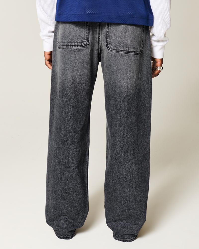 Washed Black Baggy Jeans