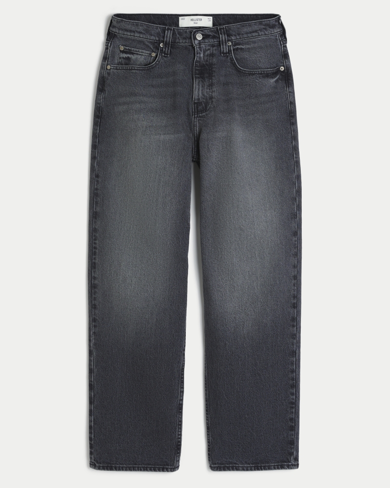 Washed Black Baggy Jeans