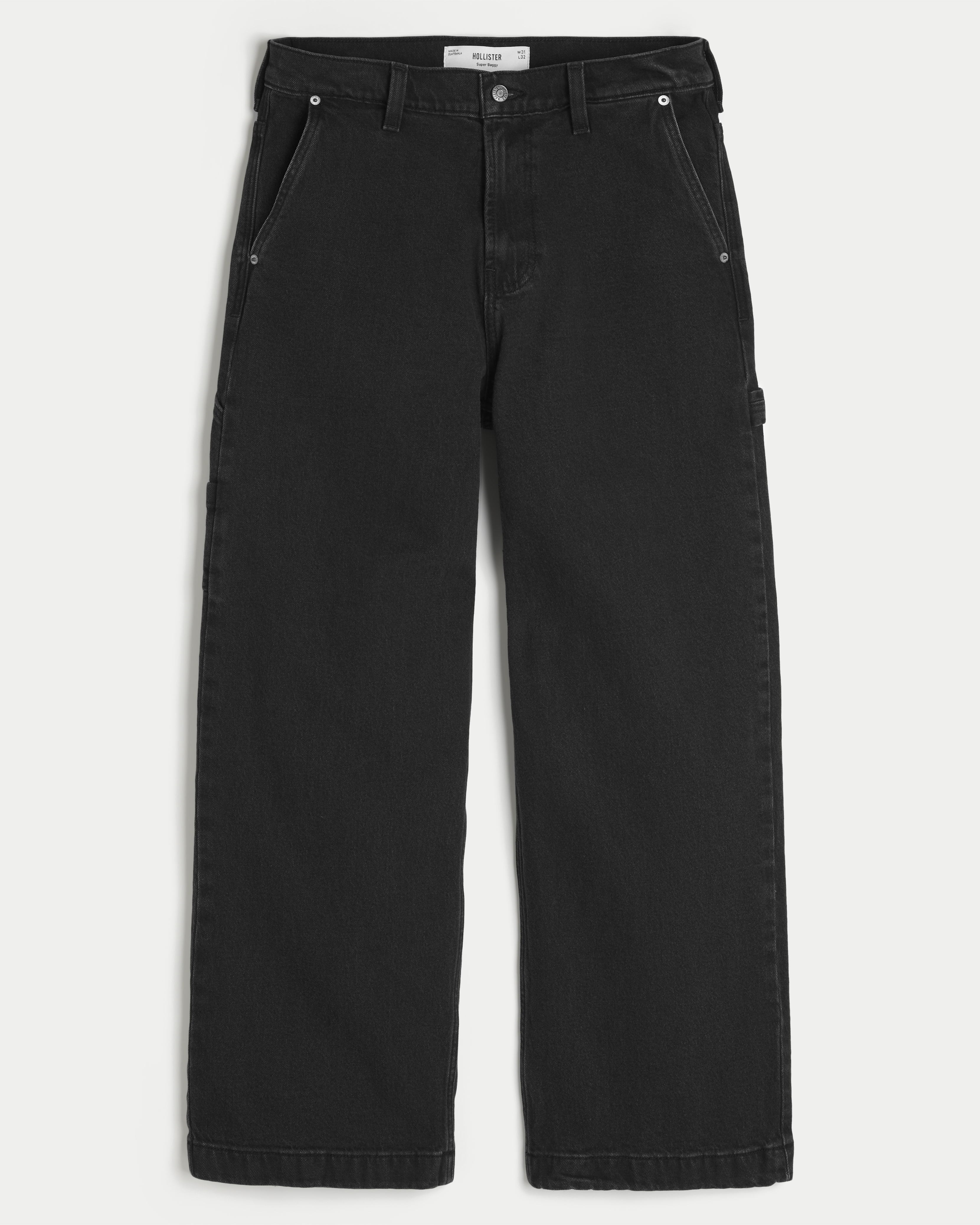 Washed Black Baggy Painter Jeans