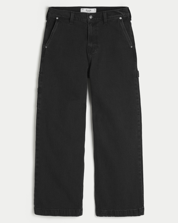Washed Black Baggy Painter Jeans, Washed Black view 1