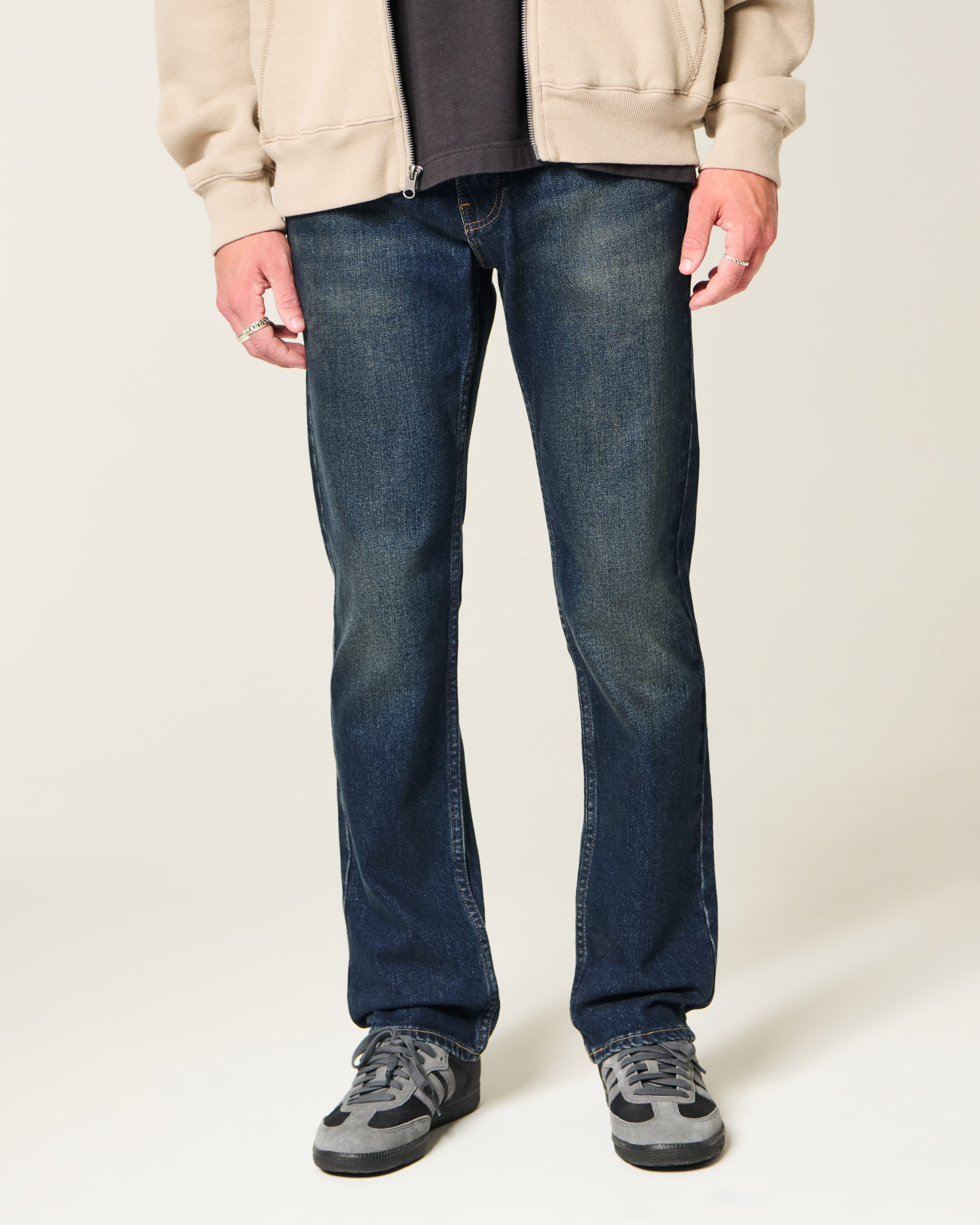 Dark Wash Slim Straight Jeans