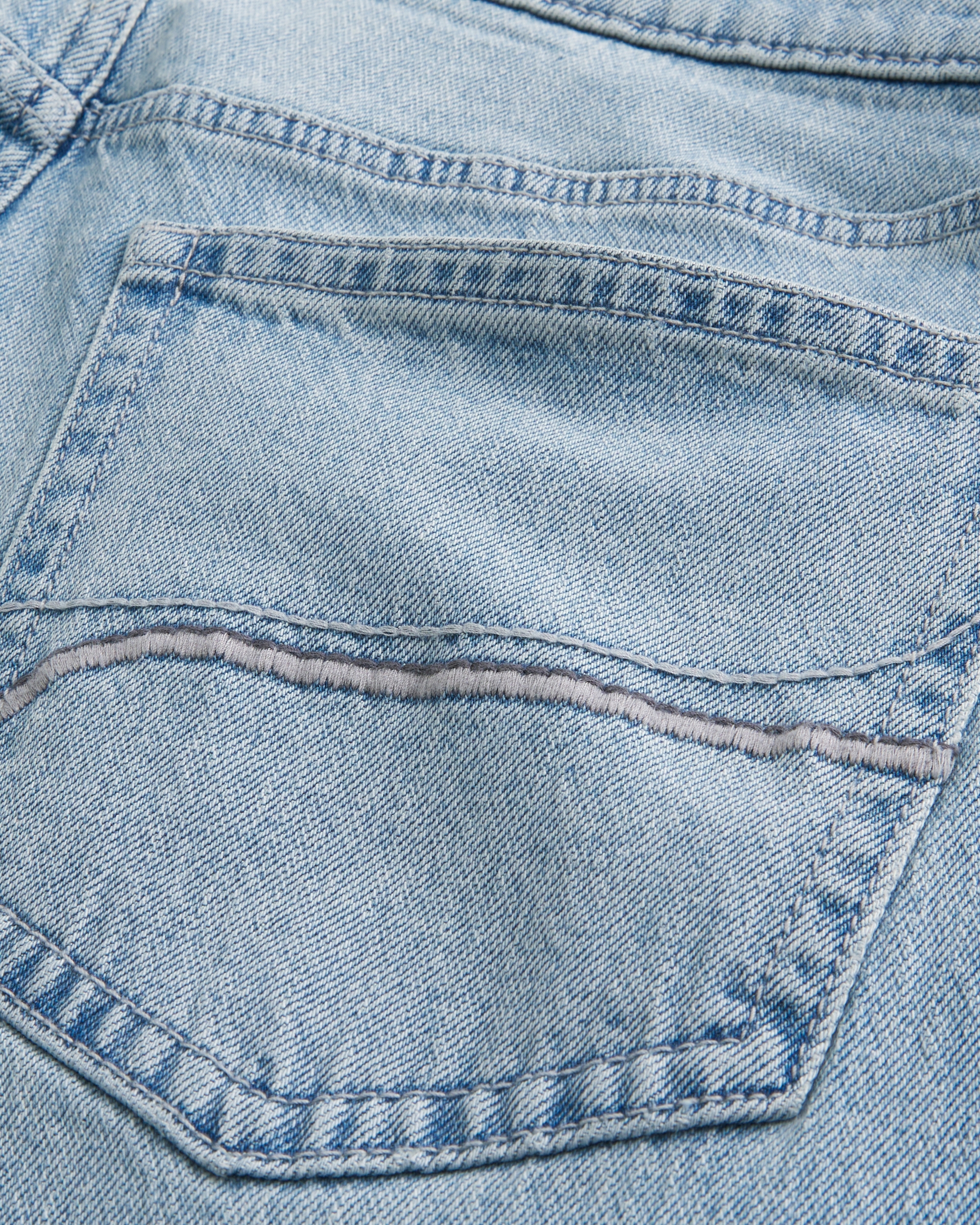 Light Wash Embroidered Baggy Jeans