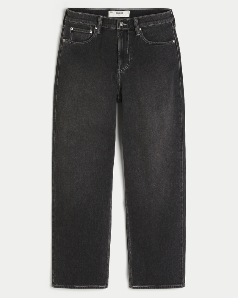 Washed Black Skull Graphic Baggy Jeans