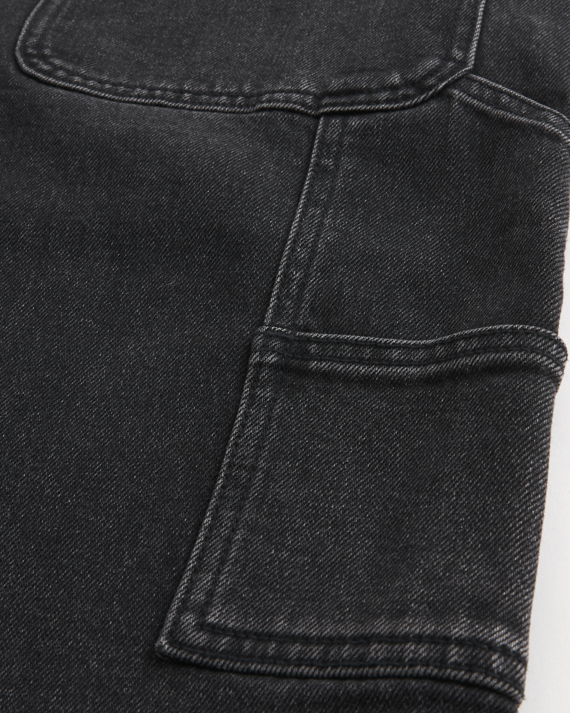 Washed Black Baggy Painter Jeans